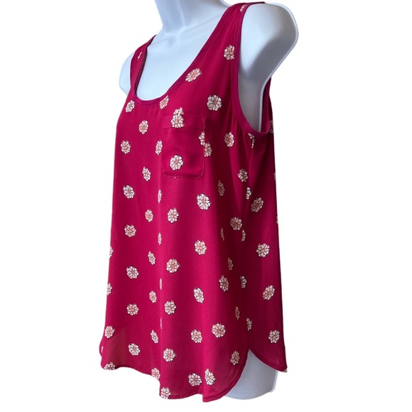 SzS Loft Floral Prink Sleeveless Blouse - Picture 4 of 6